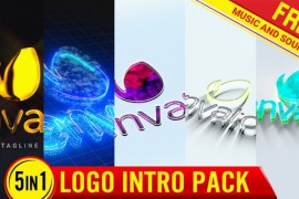Logo Intro Mega pack logo Reveal minimal logo opener Ident with free music and fx 44237783