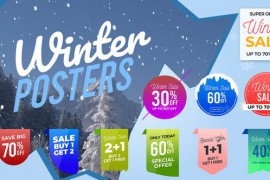 Winter Sale Posters & Labels 51331924