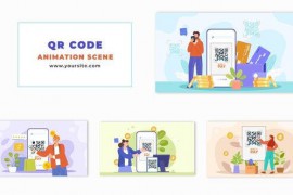 QR Code Payment 2D Cartoon Animation Scene 48802777