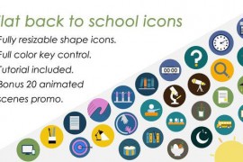 Flat back to school icons 47534530