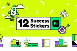 12 Success Stickers Animated For premiere pro 46723479