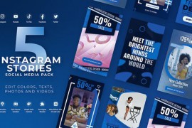 Vertical Instagram Reel Blue 49816180