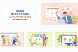 Cartoon Animation Scene Template of UI Designer Tasks 47865724