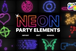 Neon Party Elements | FCPX 26517912