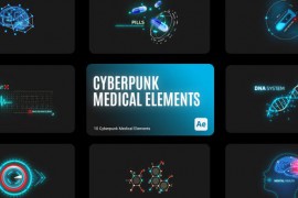 Cyberpunk HUD Medical Elements for After Effects 43779977