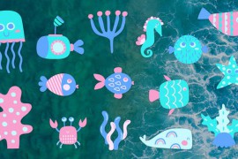 Sticker Pack - Children Graphic Ocean Life After Effects Project Template 52465473