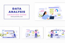 Data Analysis Flat Character Animation Scene 47262077
