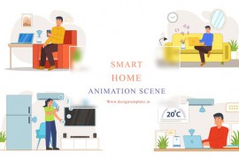 Smart Home Animation Scene 43067112