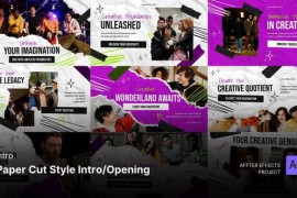 Intro/Opening Video - Paper Cut Style After Effects Template 50428776