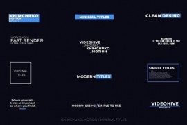 Minimal Titles 1.0 | After Effects 43981493