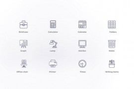 Office Supplies - Outline Icons 46804136