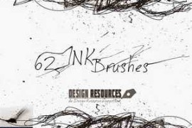 Free Download:62 Ink Photoshop Brushes