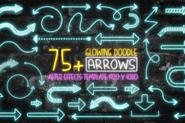 75 Glowing Doodle Arrow Pack After Effects 43939027