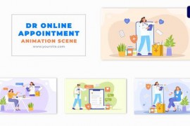Online Doctor Appointment and Consultation Vector Animation Scene 49481893