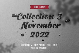 3DDD - 3DSky Pro 3D-Models Collection 3 November 2022 [Corona|V-Ray|*.max, FBX, OBJ]