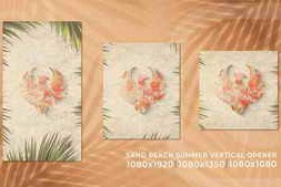 Free Download:Sand Beach Summer Holiday Vertical Travel Opener 63198430