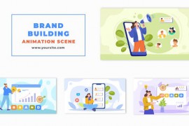 Flat Vector Professional Brand Building Animation Scene 48569400