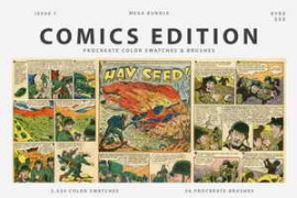 CreativeMarket – Comic Bundle Procreate Brushes 5755346