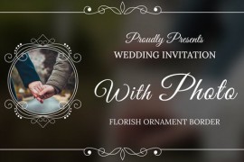 Wedding Invitation with Photo 45443247