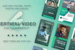 Free Download:Vertical Promo Teal Green 60323067