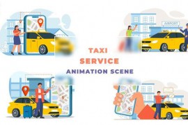 Online Book Taxi Service Explainer Animation Scene 43419095