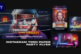 Instagram Torn Paper Party Flyer | Premiere Pro 51233628