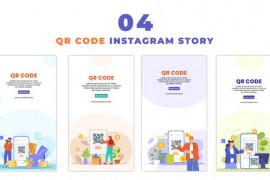 QR Code Payment 2D Vector Cartoon Instagram Story 48623871