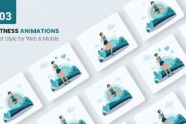 Fitness Tracking animation - Flat Concept 45654343