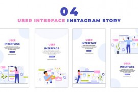 Mobile and Computer User Interface Character Instagram Story 47395360