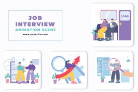 After Effects Job Interview Animation Scene 46411168