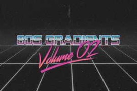 Free Download:CreativeMarket – 80s Gradients Vol02 2661519