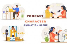 Podcast Animation Scene 43069622