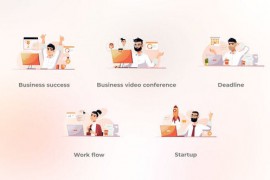 Business Success - Cartoon Gradient Concepts 49307677