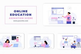Online Education Concept Premiere Pro Animation Scene 46461046
