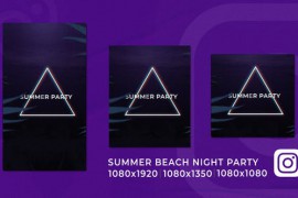 Tropical Summer Beach Night Party Instagram Reel 52003634