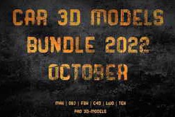 3D Models - Car 3D Models Bundle October 2022 [3Ds, *.max, FBX, OBJ, C4D, LWO, TEX]