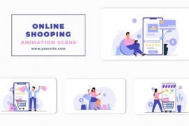 Online Shopping on Mobile Premiere Pro Animation Scene 46461193