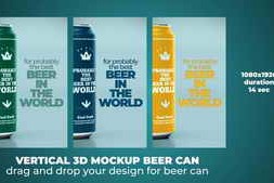 Free Download:Vertical Beer Can Mock Up 58930893