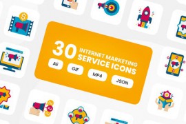 Animated Internet Marketing Service Icons 43973940
