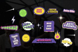 Retro Stickers 45351088