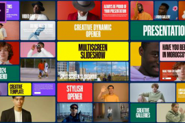 Colorful Multiscreen Slideshow | Beautiful Opener MOGRT for Premier Pro 50293188