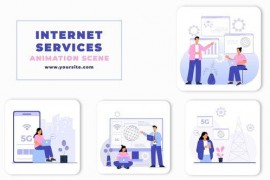 Premiere Pro Internet Services Scene Animation 46442603