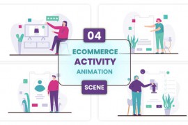 Ecommerce Activity Illustration Animation Scene 52693741