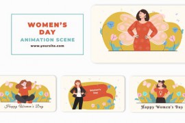 Celebrating Women's Day Animation Scene 46414596