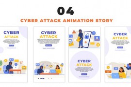 Cyber Threat Flat Character Design Instagram Story 48659742