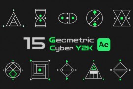 Geometric Shapes Cyber Y2K 44334646