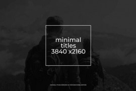Minimal Titles | After Effects 44577388