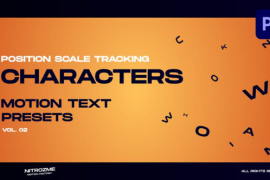 Characters Motion Text: Position Scale Tracking Vol. 02 for Premiere Pro 45890414