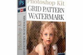 LSP Actions – Watermark Grid Kit – Photoshop Action & Pattern File