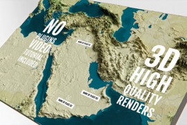 3D Physical Map - Middle East FCP 44601253